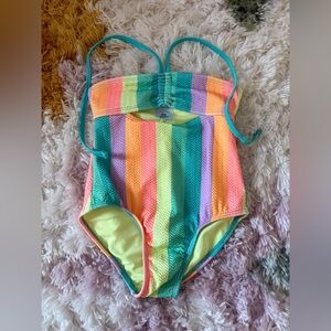 Art Class Pink and Orange One Piece Swimsuit